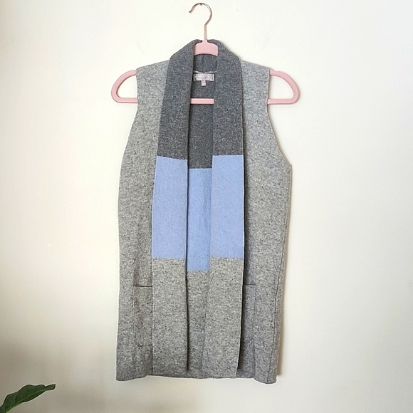 Benedetta B made in Italy merino wool cashmere sweater cardigan vest women's M - Picture 1 of 8